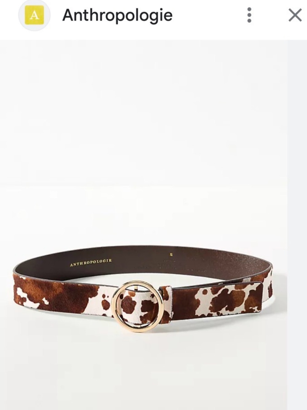 Anthropologie Adjustable Ring Belt